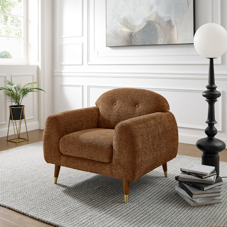 Elishah Minimore Modern Style Accent Chair Armchair with Tufted back